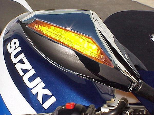 2005-2014 suzuki gsxr 600 750 1000 chrome integrated mirrors