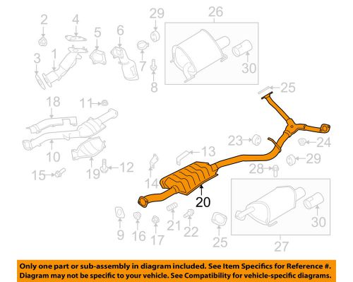 Subaru oem 05-09 legacy 2.5l-h4 exhaust-intermediate pipe 44201ag01a