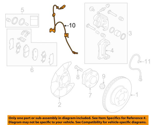 Subaru oem 14-15 forester anti-lock brakes-front speed sensor 27540sg011