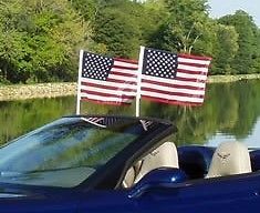 2005-13 corvette convertible flag caddie american flag set