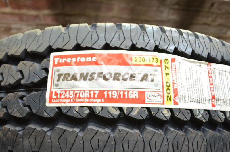 1 new lt 245 70 17 lre 10 ply firestone transforce a/t tire