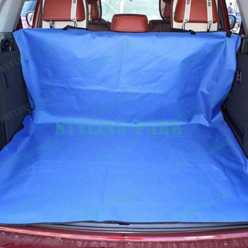 Blue fabric car hatchback pets dogs cats cargo liner protector organizer cover