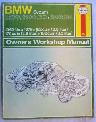 Great condition~haynes bmw 2500, 2800, 3.0 &amp; bavaria workshop manual (1969-1975)