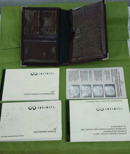 2001 infiniti i30 owner&#039;s manual set with leather - like case