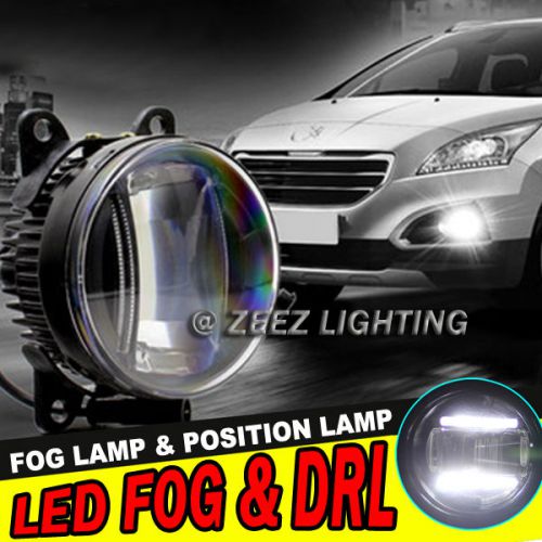 Led projector fog driving lamp w/ drl daytime running light for car truck suv #p