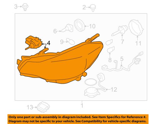 Subaru oem 2015 impreza combination lamps-front-headlamp housing left 84913fj410