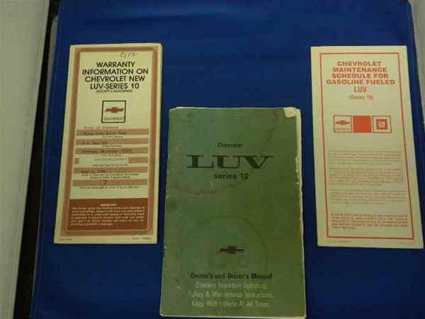 1980 chevrolet luv owner's manual oem