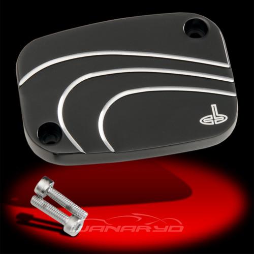 Front waterfall master cylinder cover, black for 08-12 touring harleys