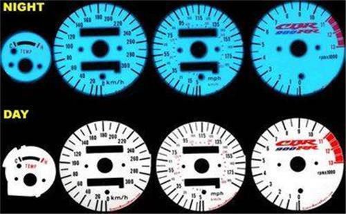 Honda cbr 900 rr 1993 94 95 96 1997 white face plasma glow gauges dials mph kmh