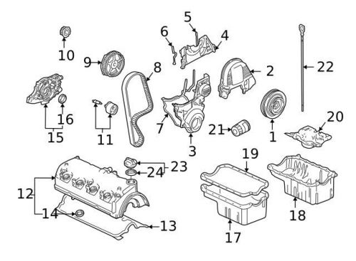 Genuine 1996-2005 honda oil pan gasket 11251-p2a-014