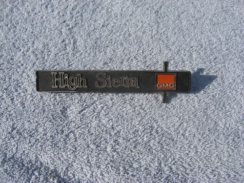 1977-1980 gmc truck high sierra dash emblem