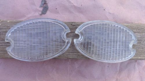 1959 cadillac park fog light lenses glass original gm pair guide af5-59