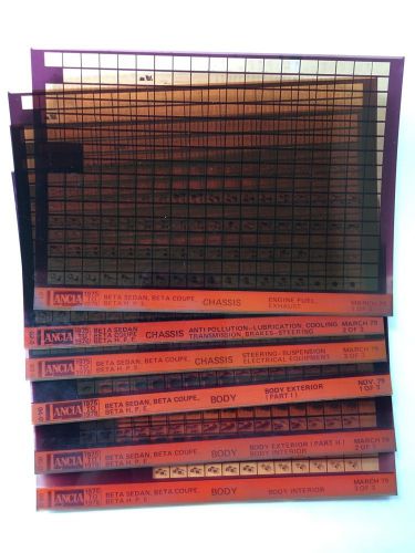 Oem lancia beta coupe sedan hpe dealer parts manual microfiche set - 1975-1978