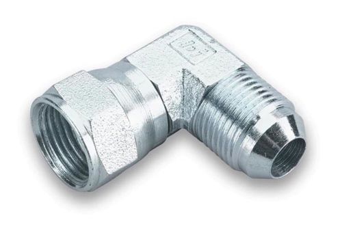 Earl&#039;s 966303 steel 90-degree -3an swivel female to -3an male adapter