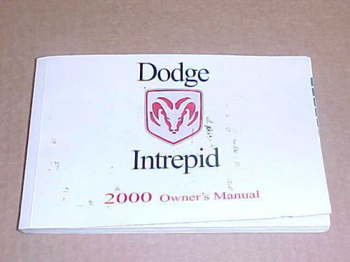 2000 dodge intrepid owners manual book guide