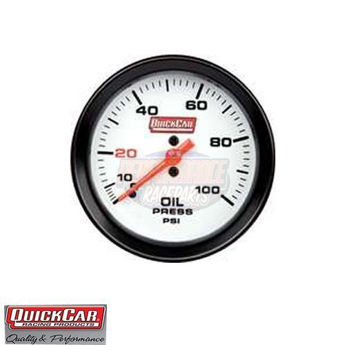 Quickcar  0-100 psi extreme series oil pressure guage (2 5/8 )  w/light 611-7003