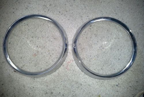 1960s jeep headlight bezels (pair) jeepster ! maybe cjs