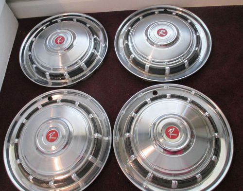Amc oem hubcaps rambler classic, marlin-1965 -set of 4-euc