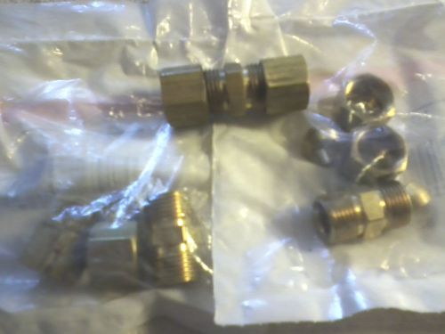 Edelmann 162500 5/16&#034; brass compression union quantity of 3 - 5/16 inch tube