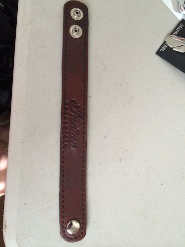 Indian motorcycle leather snap on bracelet