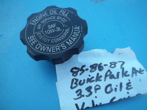 1985 86 87 buick park ave oil cap cover 3.3l eng oil cap olds pont buick gm