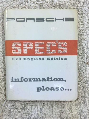 Porsche spec&#039;s 3rd english edition information please...