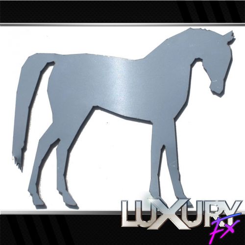 2pc. luxury fx stainless steel horse emblem