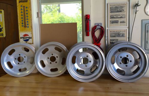 Vintage aluminum racing wheels (2) fenton gyro 15 x 3.5 (2) matching 15 x 7 slot