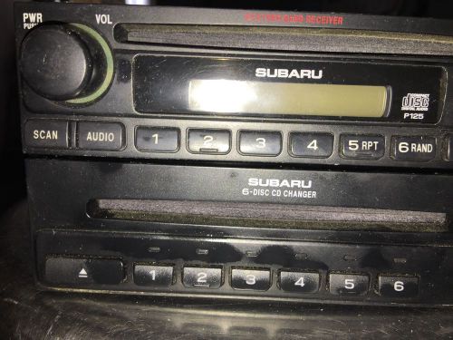 97-03 subaru p125 radio &amp; 6-disc cd player changer deck 86201ae28b, h6240ls101