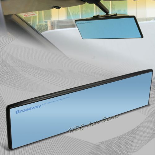 Broadway 270mm wide flat interior clip on rear view blue tint mirror universal 3