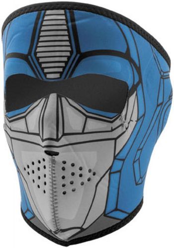 New zan headgear guardian adult neoprene full-mask, gray/blue, one size