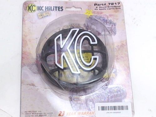 Kc hilites logo 5 inch round apollo stoneguard headlight guard black