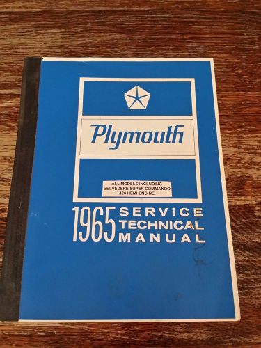 1965 plymouth service technical manual