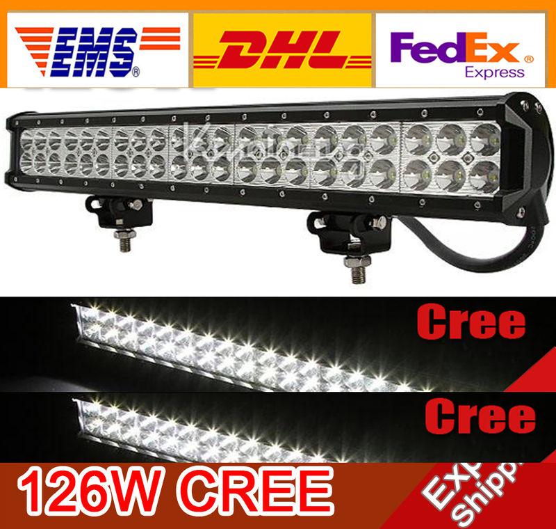 20" 126w cree led work light bar flood spot trailer offroad boat truck  suv a49