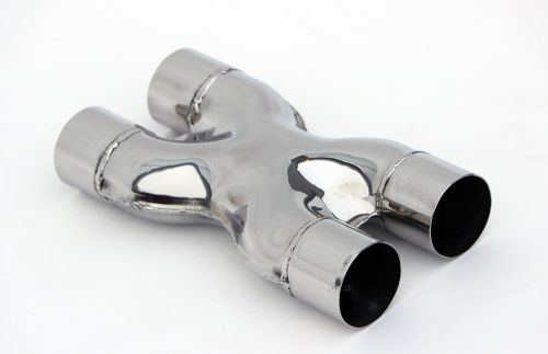 Yonaka 3&#034; id stainless steel crossover x pipe 12&#034; length mustang camaro