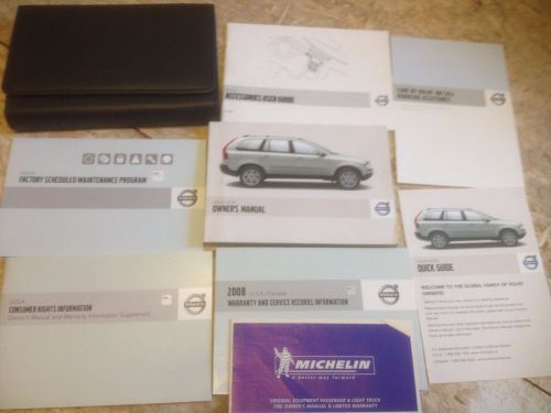 2008 volvo xc90 owners manual with leather case and original window sticker