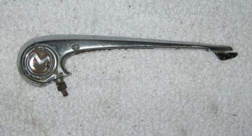 Morris minor hood ornament handle chrome w/ crests 1960 (?) used orig