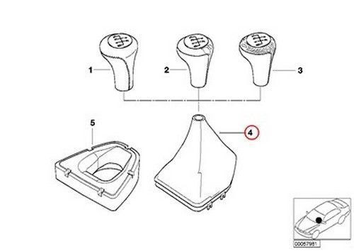 Bmw genuine leather shift boot e53 x5 3.0i 99-06