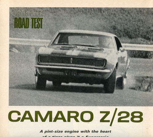 1968 chevrolet camaro z/28 5  pg road test article