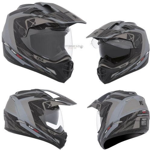 Dual sport helmet off road ckx quest rsv liberty grey/black mat medium adult