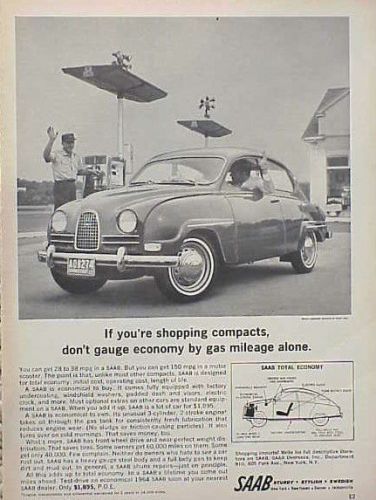 1964 saab original vintage ad  cmy store  4 more great ads  5+= free ship