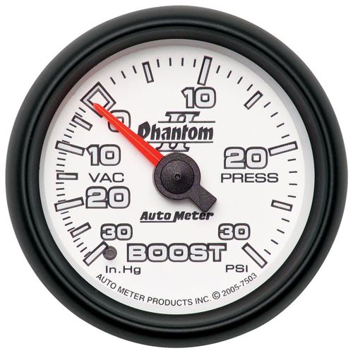 Auto meter 7503 phantom ii; mechanical boost/vacuum gauge