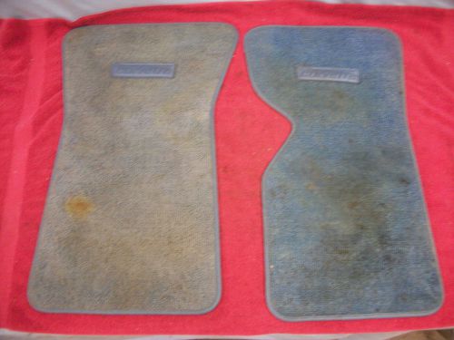 1963-82 corvette floor mats, medium blue, used