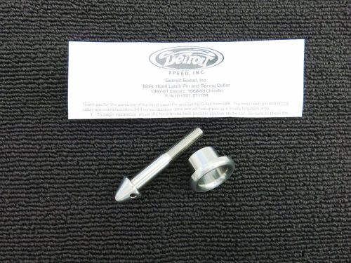 1967 1968 1969 camaro detroit speed stainless steel hood lock pin &amp; spring cup