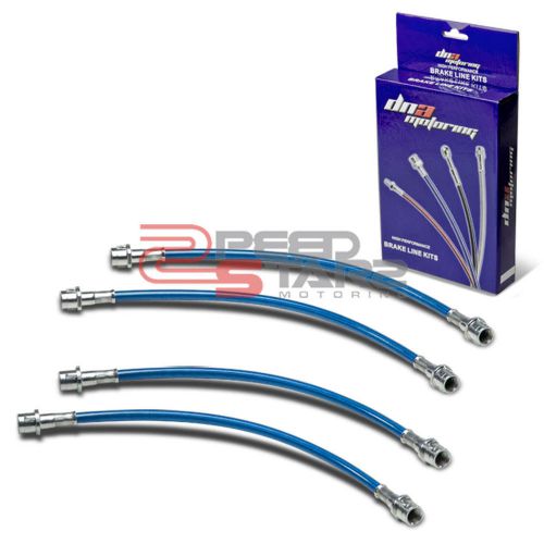 Stainless steel brake line/hose pvc coat 4pc 98-05 porsche 911/996 carrera blue