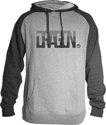 Dragon firm mens pullover hoodie charcoal heather/gray