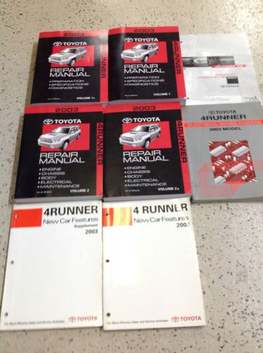 2003 toyota 4runner 4 runner service repair shop manual set w ewd features +