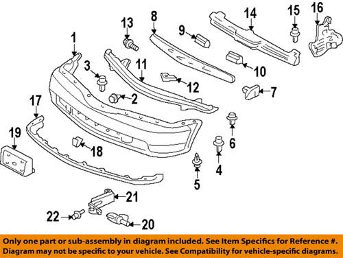 Acura oem 71145s0ka01 front bumper-license frame