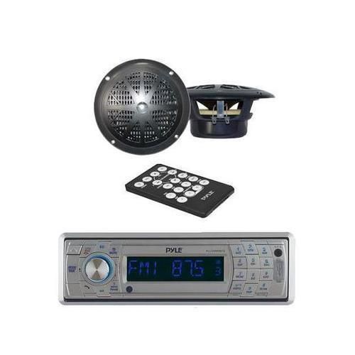 New plcd5mrbts indash marine radio cd usb player &amp; wireless bluetooth 2 speakers