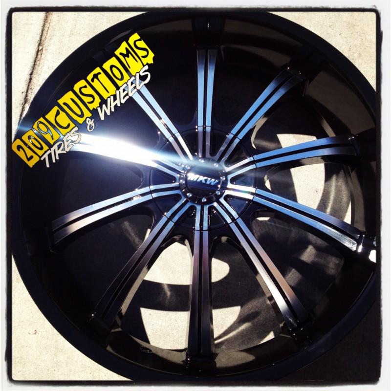 24" mkw 111 24 inch 24x8 +40mm black 5x115 buick le sabre park avenue rendezvous